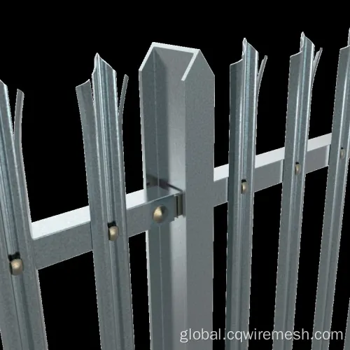 Pointed Galvanized Steel Palisade Fencing Triple Pointed Galvanized Steel Palisade Fencing Manufactory